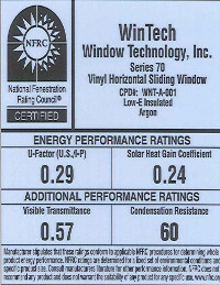 Low-E Argon Window Sticker PDF